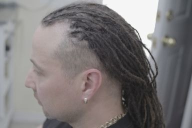 White Guy Dreads Shaved sides